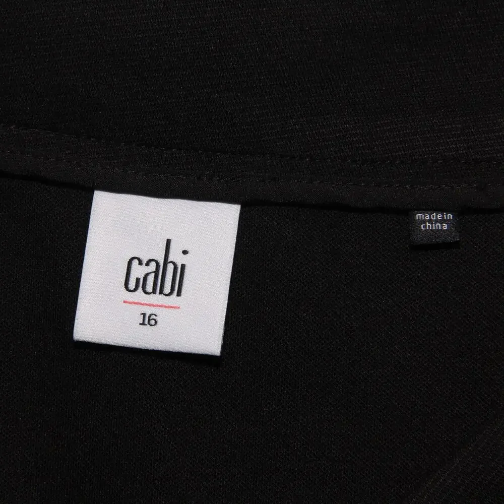 Cabi Style #3496 Soiree Lace Accent Skirt Size 16 Black